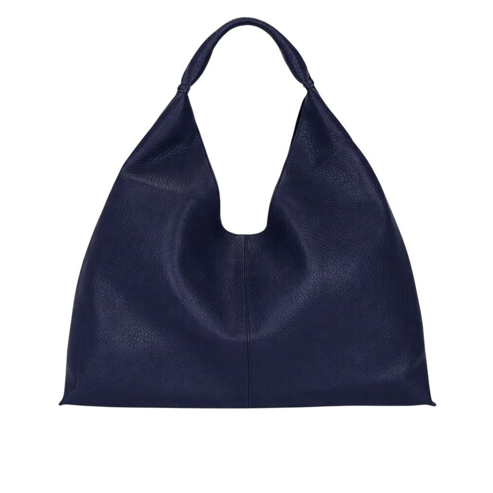 8 Other Reasons Linda Tote Deep Navy Vegan Leather w Pouch NWT